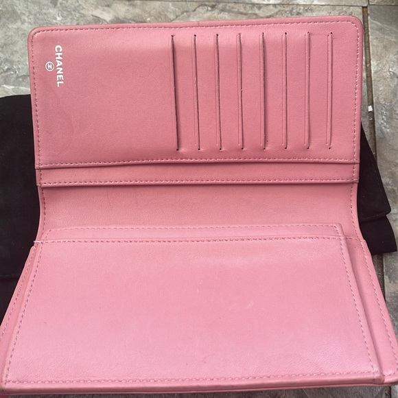 CHANEL boy pink flap long wallet lambskin quilted dust bag included - Picture 5 of 16